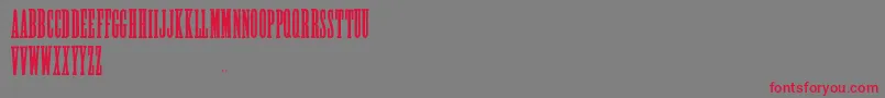 Czcionka AlycidonCondensed – czerwone czcionki na szarym tle