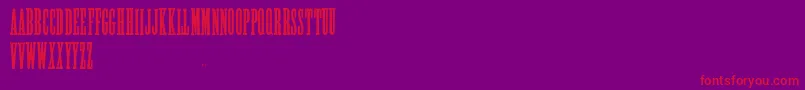 Fonte AlycidonCondensed – fontes vermelhas em um fundo violeta