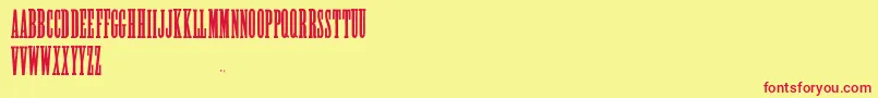 AlycidonCondensed Font – Red Fonts on Yellow Background