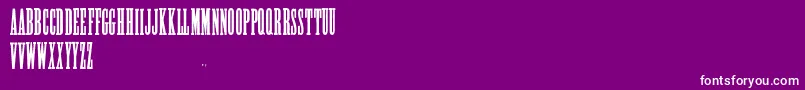Fonte AlycidonCondensed – fontes brancas em um fundo violeta