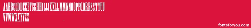 AlycidonCondensed-fontti – valkoiset fontit punaisella taustalla
