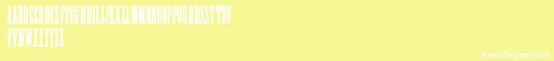 Шрифт AlycidonCondensed – белые шрифты на жёлтом фоне