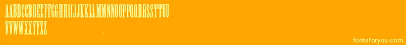 Шрифт AlycidonCondensed – жёлтые шрифты на оранжевом фоне
