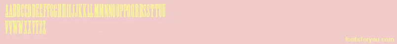 fuente AlycidonCondensed – Fuentes Amarillas Sobre Fondo Rosa