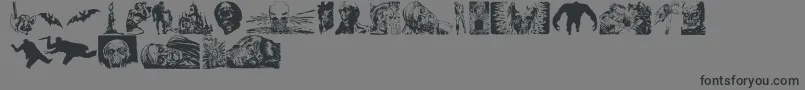 HorrorDingbatsEerieEdition Font – Black Fonts on Gray Background