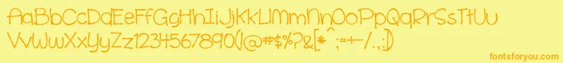 CinnamonCake Font – Orange Fonts on Yellow Background