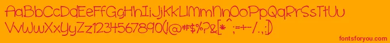 CinnamonCake Font – Red Fonts on Orange Background