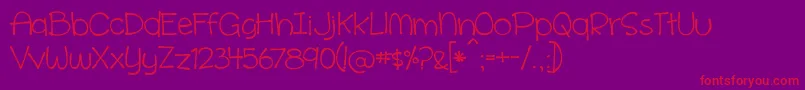 CinnamonCake Font – Red Fonts on Purple Background