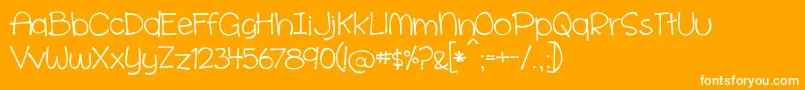 CinnamonCake Font – White Fonts on Orange Background