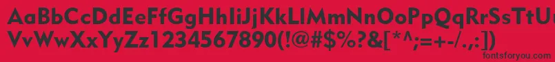 MetroblackLtTwo Font – Black Fonts on Red Background