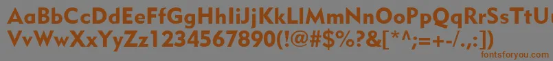 MetroblackLtTwo Font – Brown Fonts on Gray Background