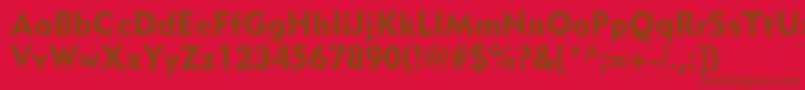 MetroblackLtTwo Font – Brown Fonts on Red Background