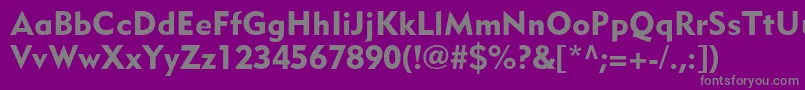 MetroblackLtTwo Font – Gray Fonts on Purple Background