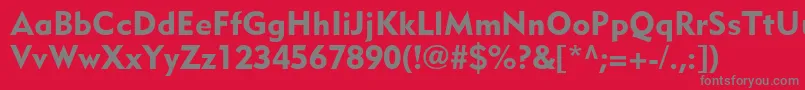 MetroblackLtTwo Font – Gray Fonts on Red Background