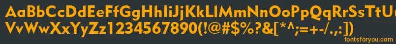 MetroblackLtTwo Font – Orange Fonts on Black Background