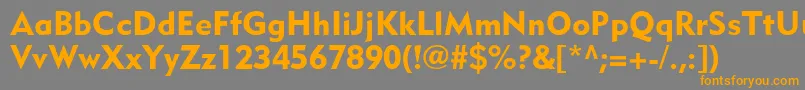 MetroblackLtTwo Font – Orange Fonts on Gray Background