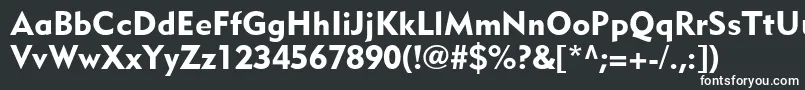 Шрифт MetroblackLtTwo – белые шрифты на чёрном фоне