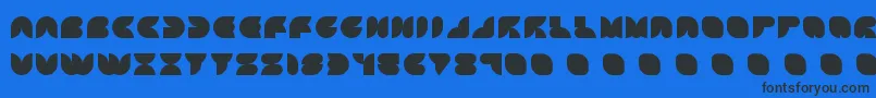 Attic ffy Font – Black Fonts on Blue Background