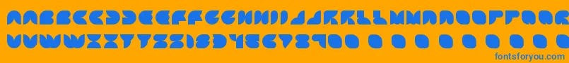 Attic ffy Font – Blue Fonts on Orange Background