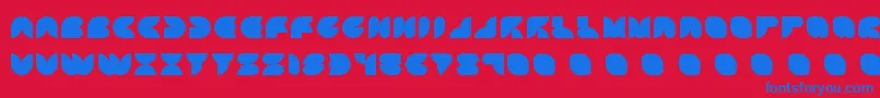 Attic ffy Font – Blue Fonts on Red Background