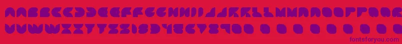 Attic ffy-Schriftart – Violette Schriften auf rotem Hintergrund