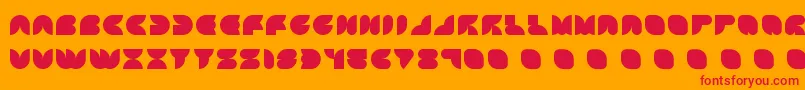 Attic ffy Font – Red Fonts on Orange Background