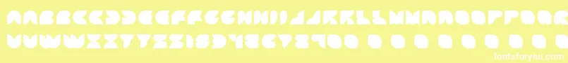 Attic ffy Font – White Fonts on Yellow Background