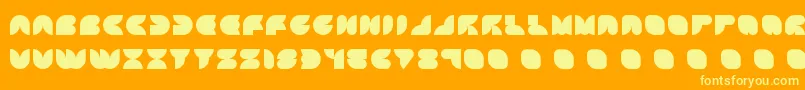 フォントAttic ffy – オレンジの背景に黄色の文字