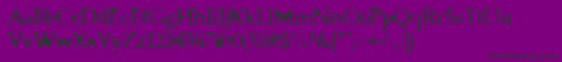 BigHam-fontti – mustat fontit violetilla taustalla