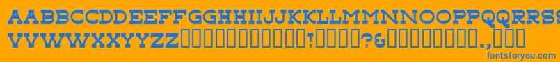 Tonky Font – Blue Fonts on Orange Background