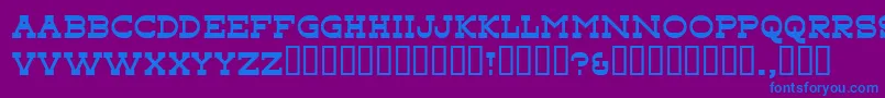 Tonky Font – Blue Fonts on Purple Background