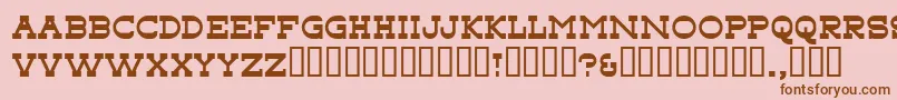 フォントTonky – ピンクの背景に茶色のフォント