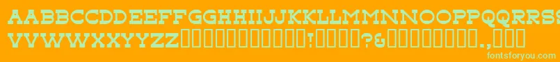 Tonky Font – Green Fonts on Orange Background