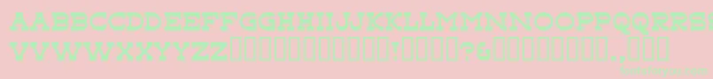 Fonte Tonky – fontes verdes em um fundo rosa