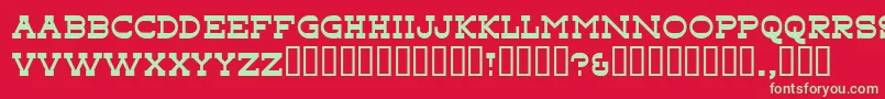 Tonky Font – Green Fonts on Red Background