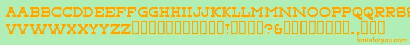 Tonky Font – Orange Fonts on Green Background