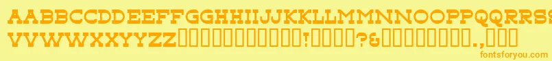 Tonky Font – Orange Fonts on Yellow Background