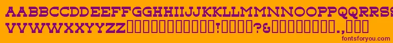 Tonky Font – Purple Fonts on Orange Background