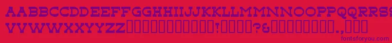 Police Tonky – polices violettes sur fond rouge