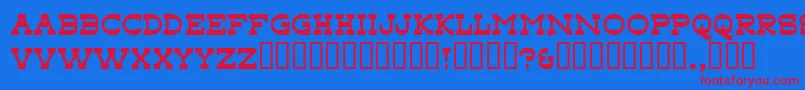 Tonky Font – Red Fonts on Blue Background