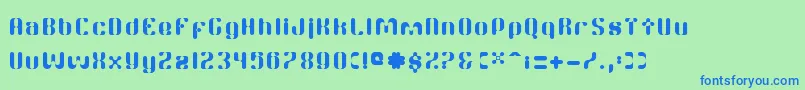 TwitchRc Font – Blue Fonts on Green Background