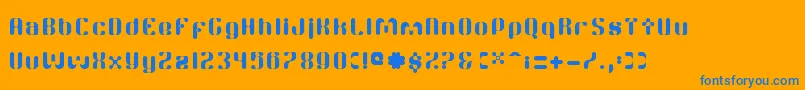 TwitchRc Font – Blue Fonts on Orange Background