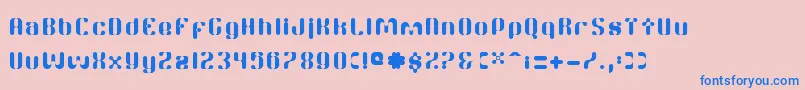 TwitchRc Font – Blue Fonts on Pink Background