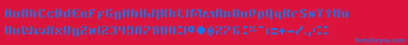 フォントTwitchRc – 赤い背景に青い文字