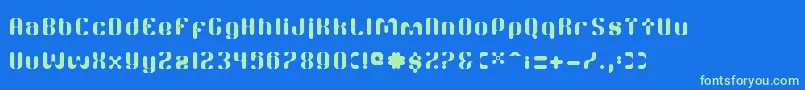 TwitchRc Font – Green Fonts on Blue Background