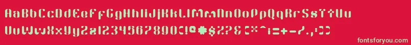TwitchRc Font – Green Fonts on Red Background