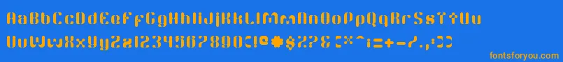 TwitchRc Font – Orange Fonts on Blue Background