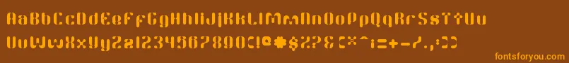 TwitchRc Font – Orange Fonts on Brown Background