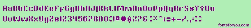 TwitchRc Font – Purple Fonts on Green Background