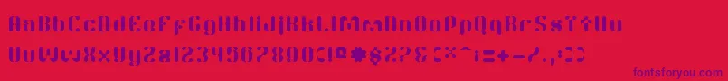 TwitchRc Font – Purple Fonts on Red Background
